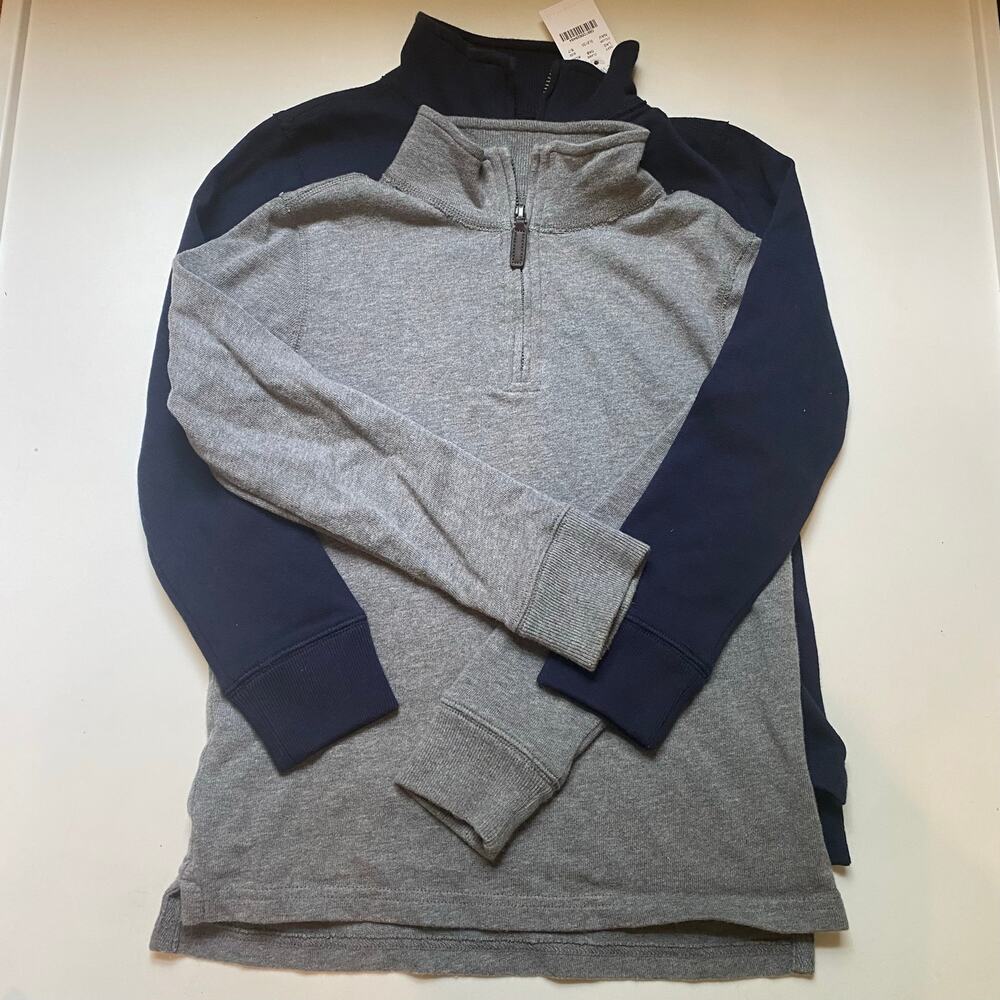 Jcrew Crewcuts Navy & Gray Quarter Zip Sweaters Sweatshirts Bundle